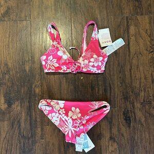 Roxy Pink Floral Bikini Set